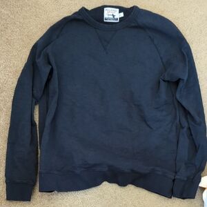 LNWOT Guideboat Solid Navy Blue Thick Streaked Raglan Sweatshirt Sweater Large